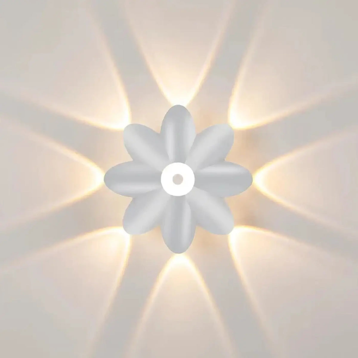 Applique murale LED en forme de fleur, blanche ou noire, S, M, L, blanc