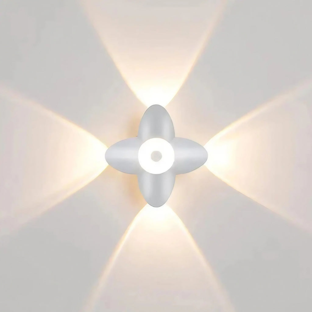 Applique murale LED en forme de fleur, blanche ou noire, S, M, L, blanc