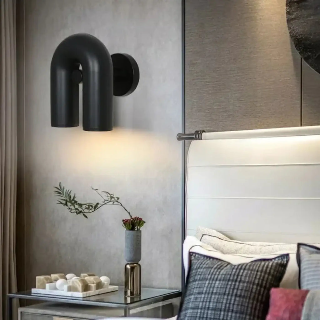 Applique murale en arche à double éclairage LED, quatre coloris
