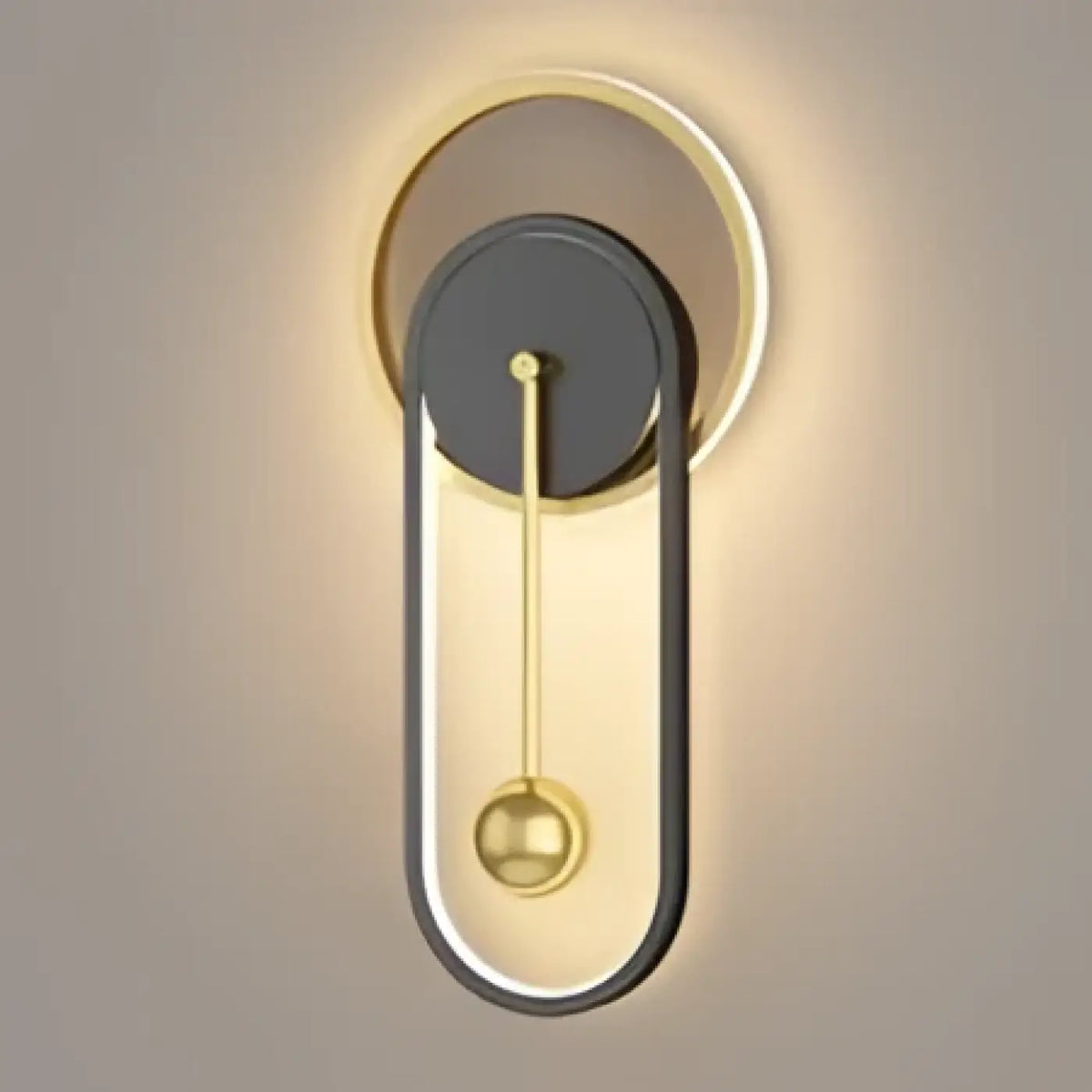 Applique murale à halo lumineux et sphère suspendue