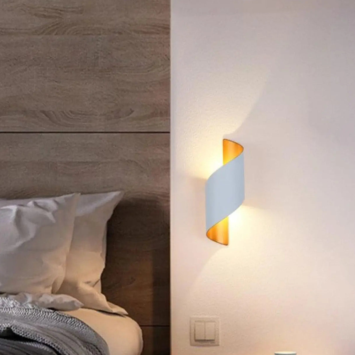 Applique murale au style italien, noir ou blanc, blanc