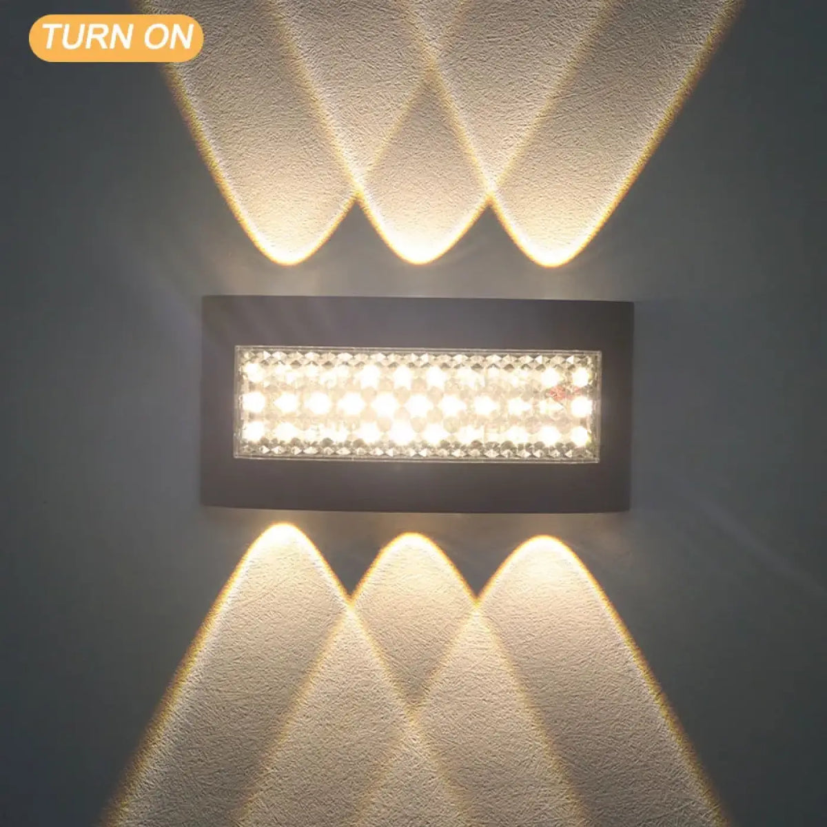 Applique murale LED noire à diffuseur en cristal, tailles S, M, L