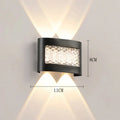 Applique murale LED noire à diffuseur en cristal, tailles S, M, L