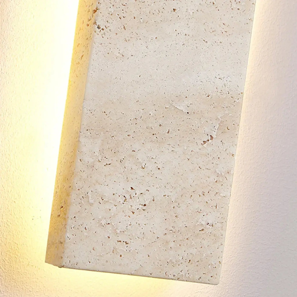 Applique murale LED en pierre, forme ovale ou rectangle