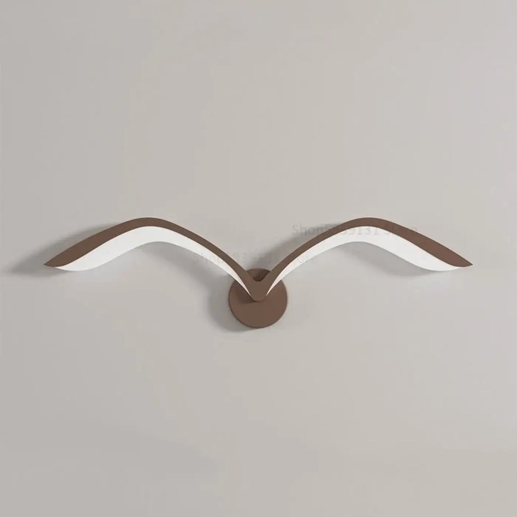Applique murale en forme d'ailes, marron ou blanc, tailles S et M, marron