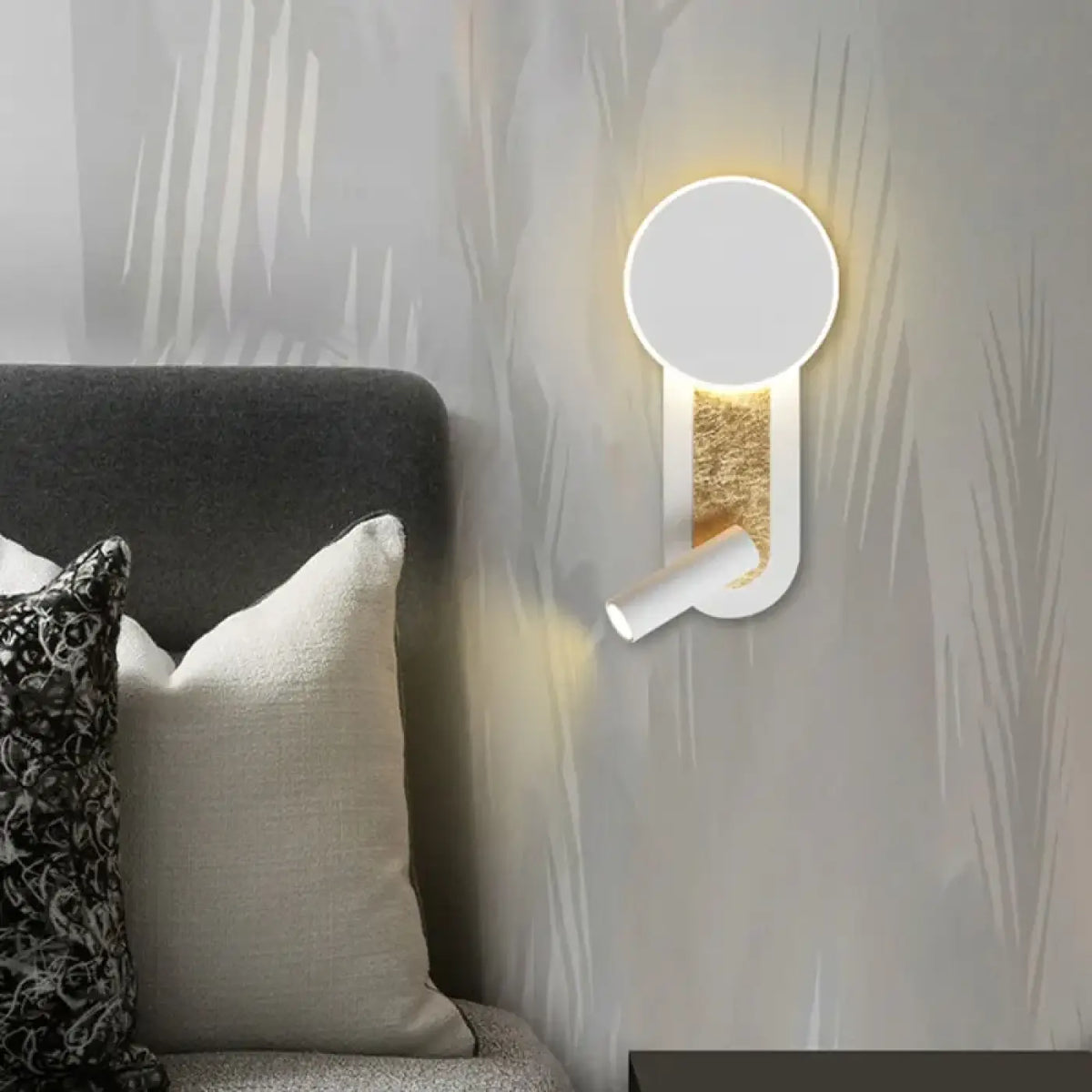 Applique murale LED moderne, noire ou blanche