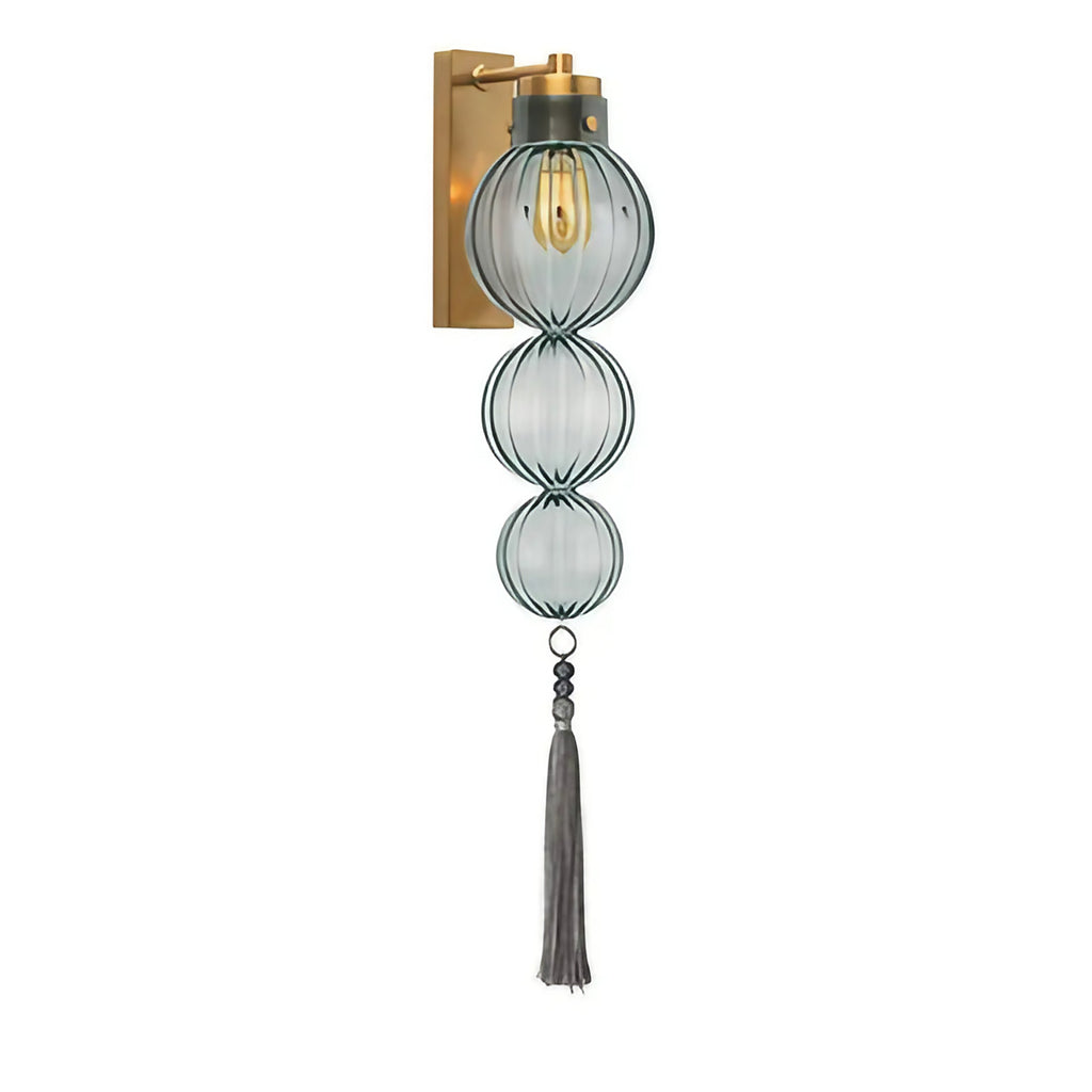 Applique murale en verre, transparent ou bleu, bleu