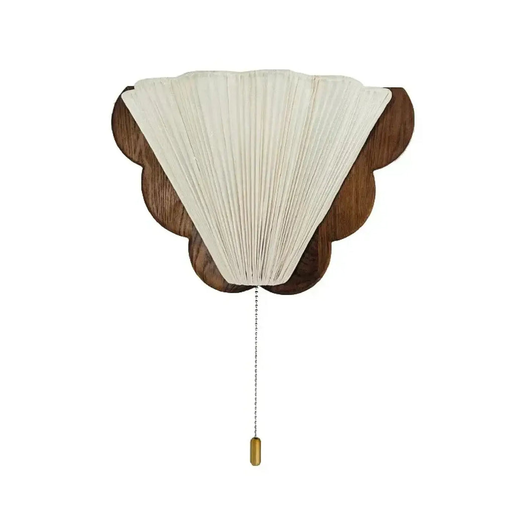 Applique murale en bois et tissu, au style naturel