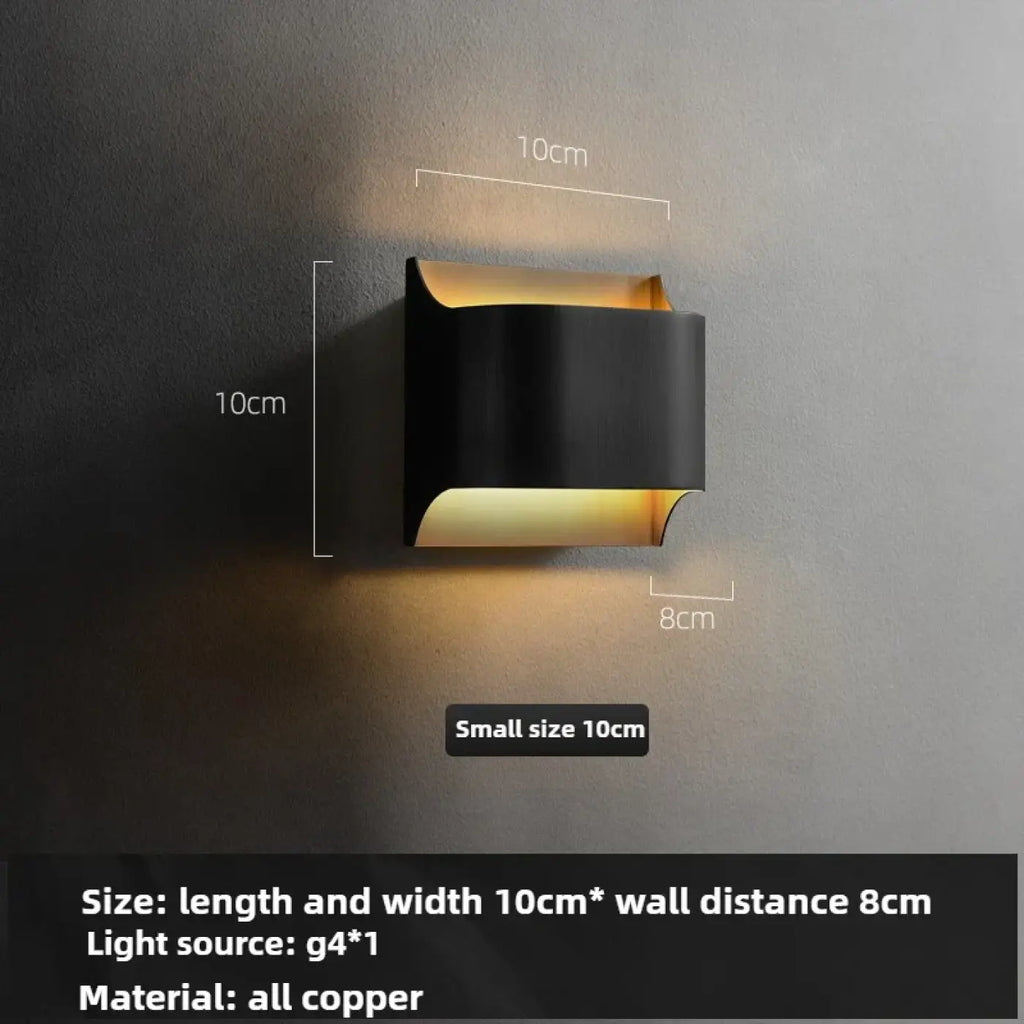 Applique murale LED noire ou dorée, quatre tailles S à XL, noir