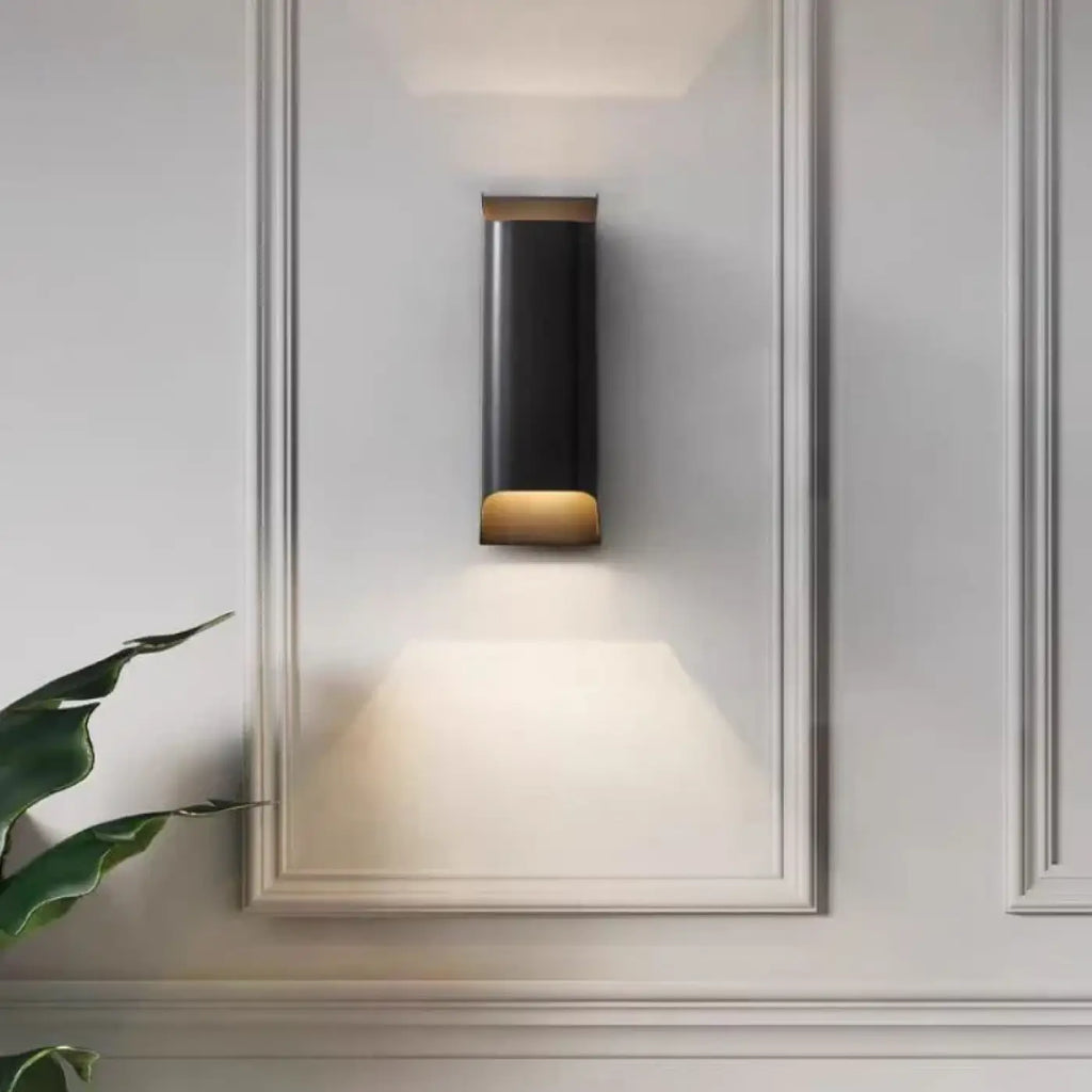 Applique murale LED noire ou dorée, quatre tailles S à XL