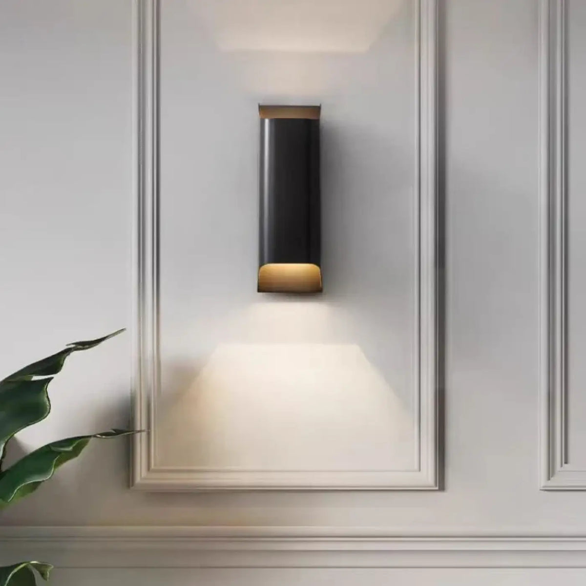 Applique murale LED noire ou dorée, quatre tailles S à XL
