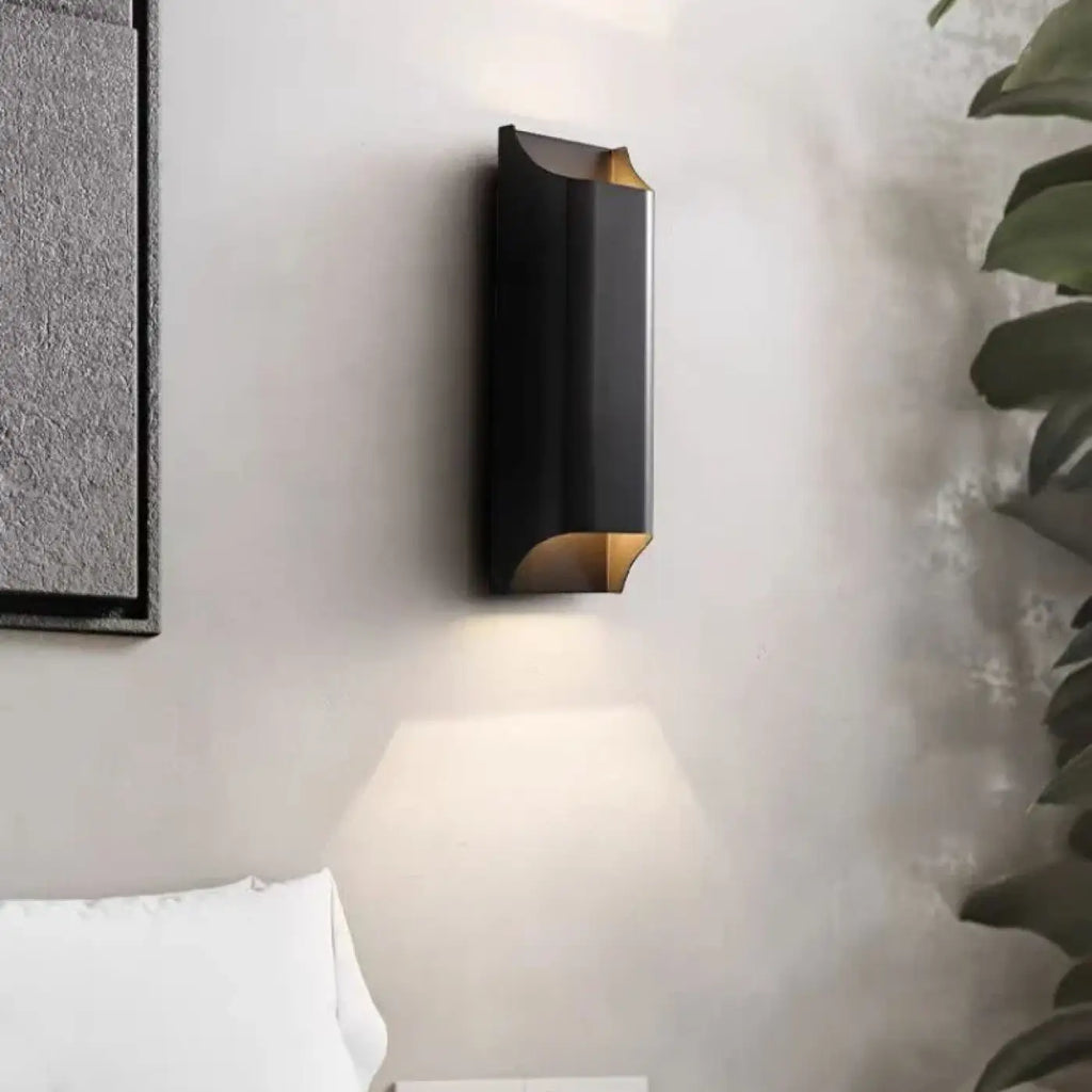 Applique murale LED noire ou dorée, quatre tailles S à XL