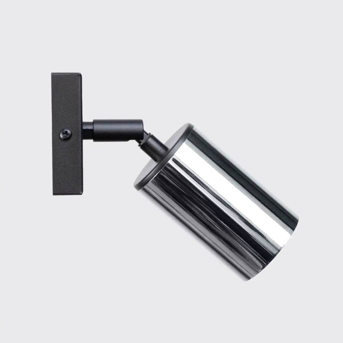 Applique murale spot orientable noir et chrome, 18,5 cm