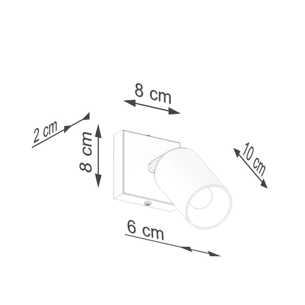 Applique murale spot orientable noir et chrome, 18,5 cm