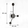 Applique murale design noire aux lignes graphiques
