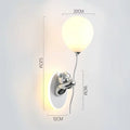 Applique murale ourson avec boule lumineuse, cinq coloris, argenté