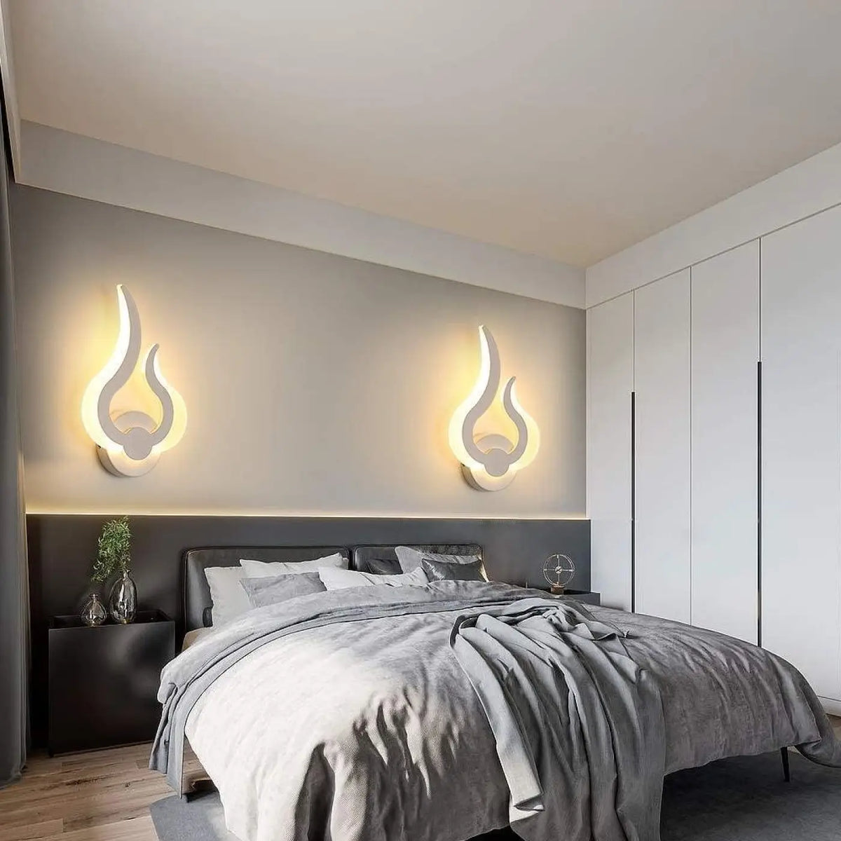 Applique murale design pour salon, LED intégrée, taille S ou M