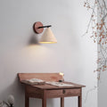 Applique murale scandinave à abat-jour conique beige