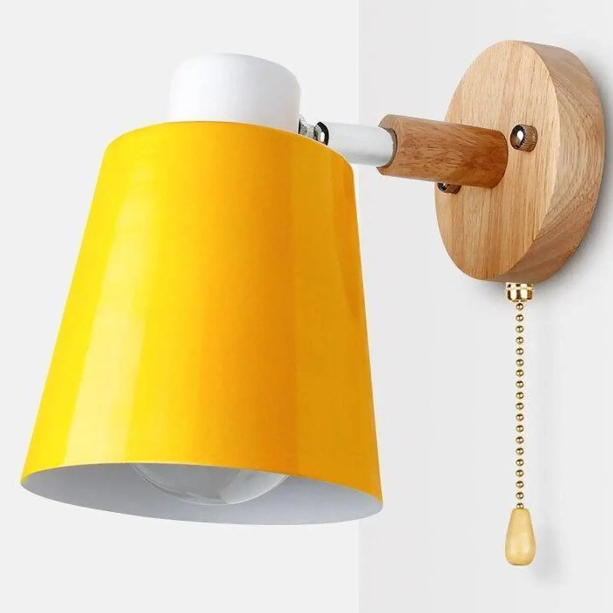 Applique murale scandinave, blanc, noir, vert ou jaune, jaune