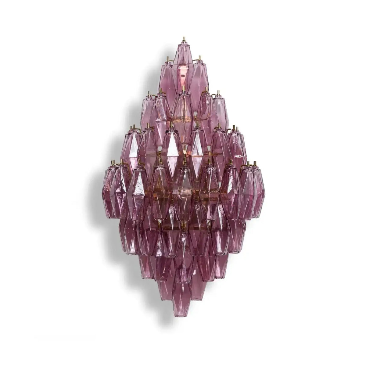 Applique murale art déco en verre fumé, quatre teintes