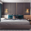 Applique murale discrète pour chambre, dorée ou noire, doré