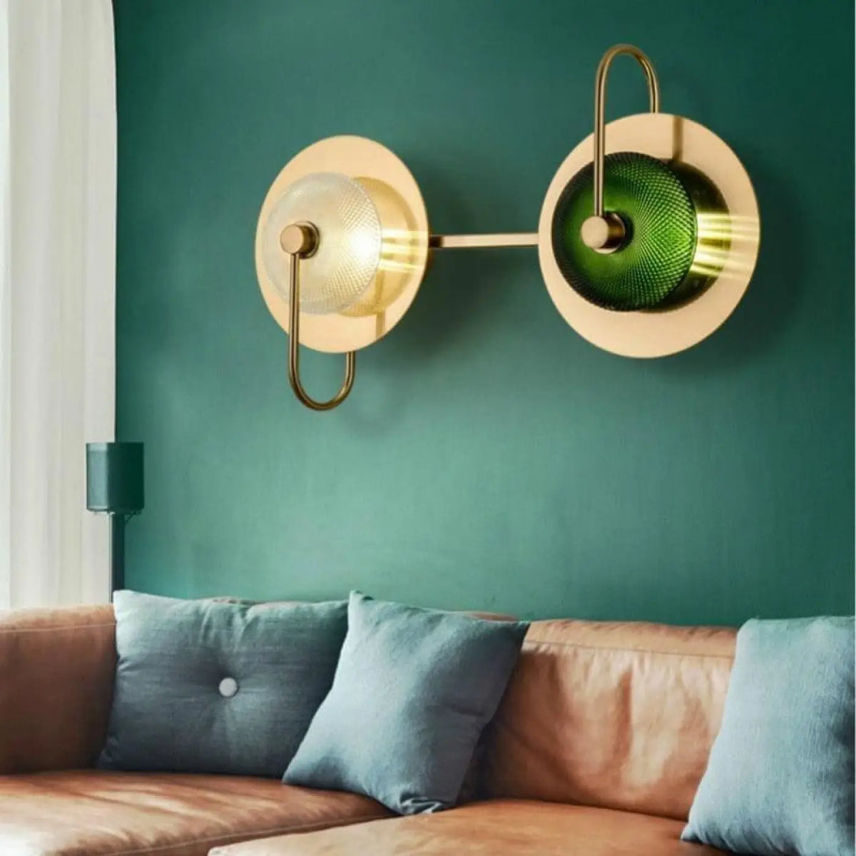 Applique murale dorée pour chambre, coloris doré ou vert