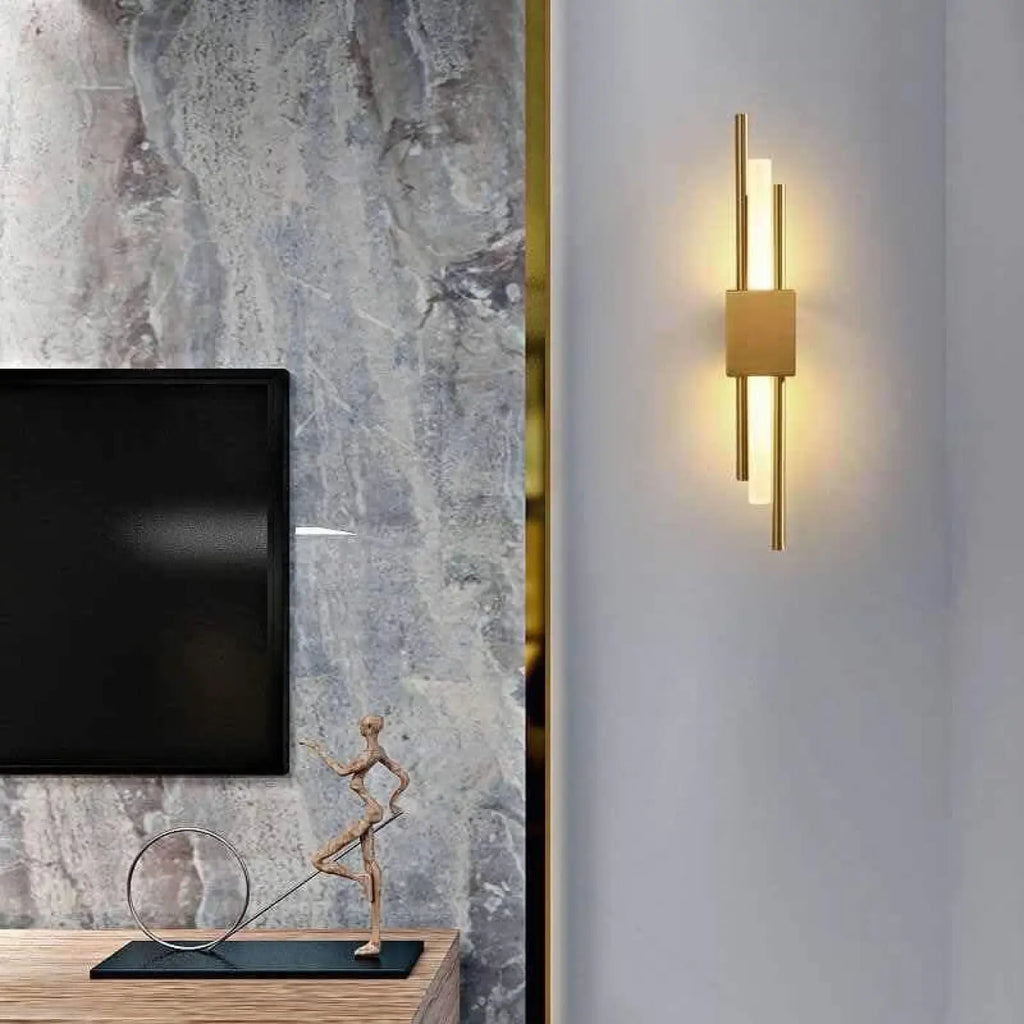 Applique murale design dorée ou noire, ligne moderne