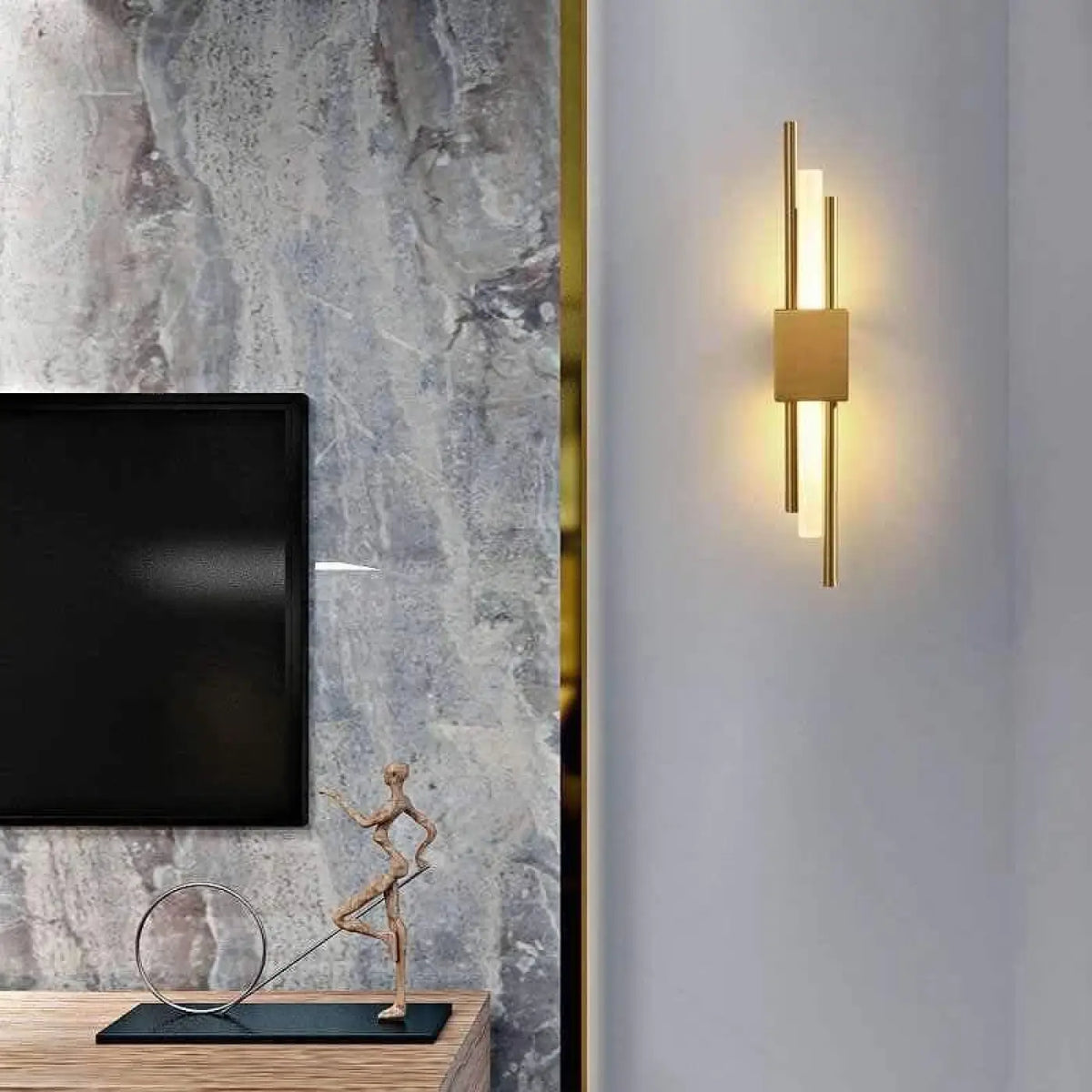 Applique murale design dorée ou noire, ligne moderne