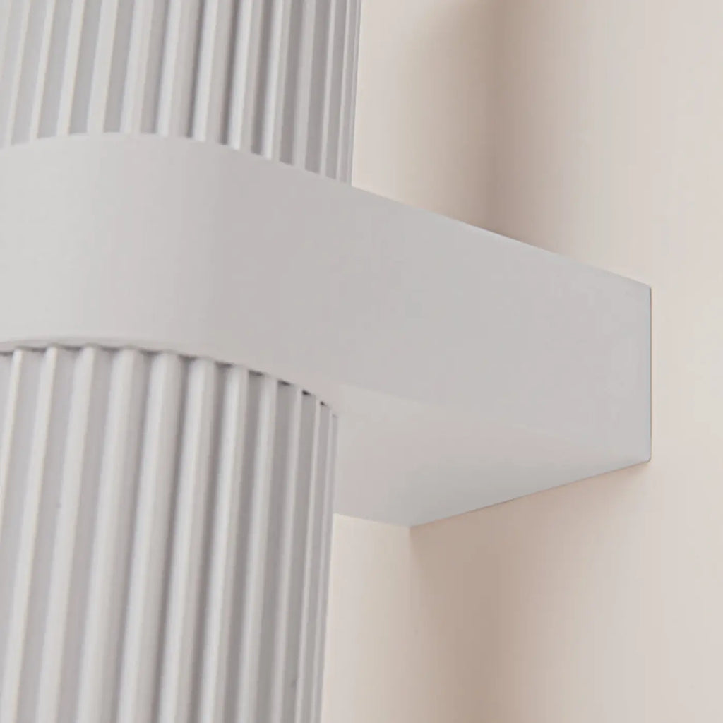 Applique murale cylindre strié en métal, deux culots GU10