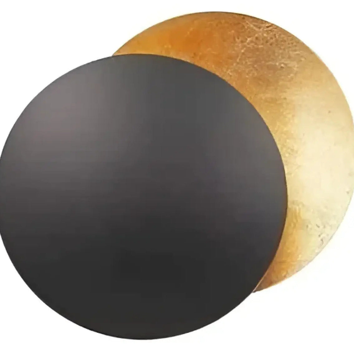 Applique murale éclipse, noir, blanc, doré ou rose doré, noir
