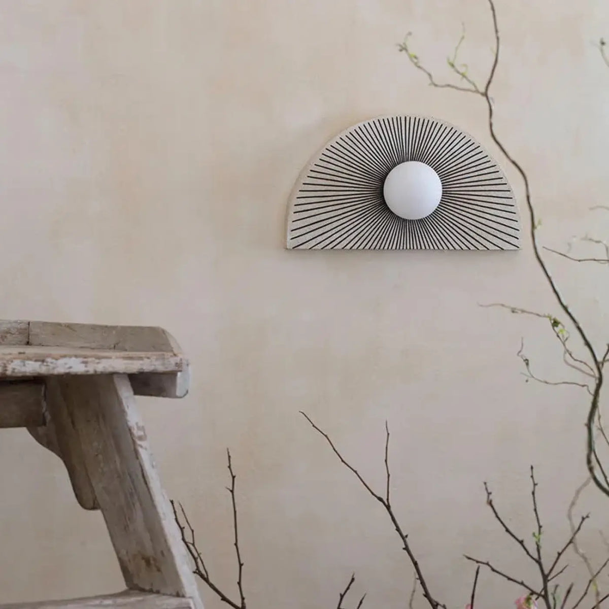 Applique murale rayée ou bicolore, trois modèles au choix