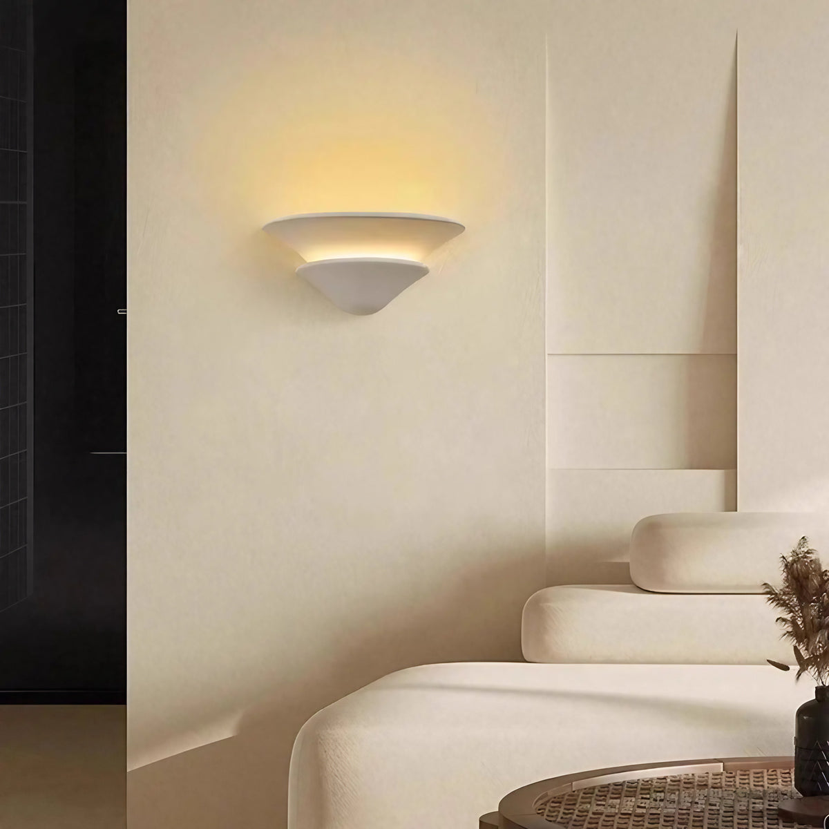 Applique murale en forme de coquille, quatre choix de lumière