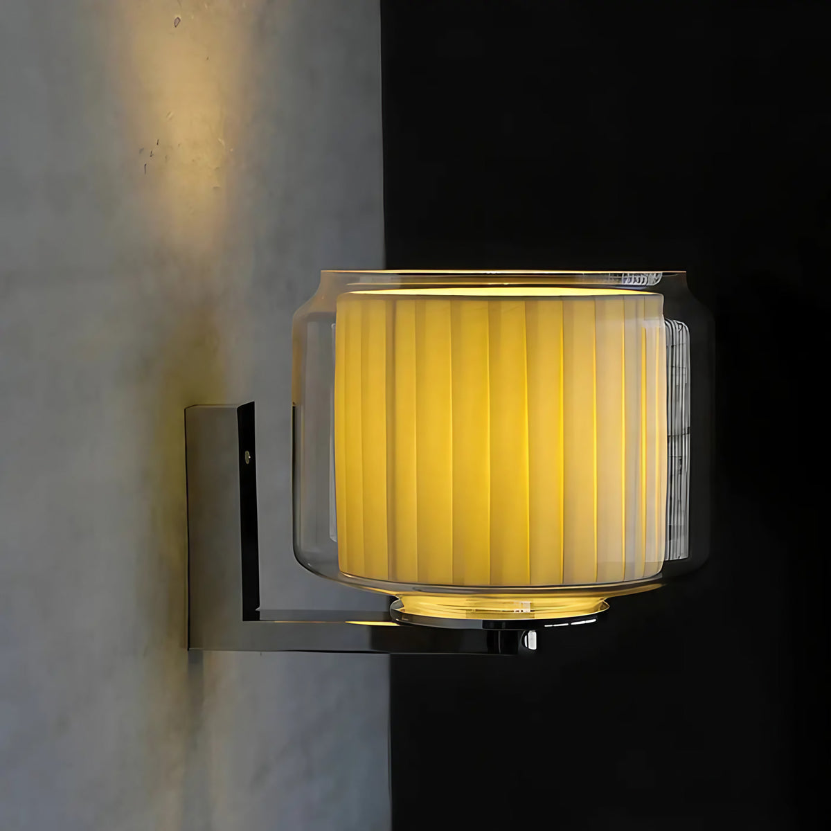 Applique murale en verre strié, blanc chaud, froid ou réglable