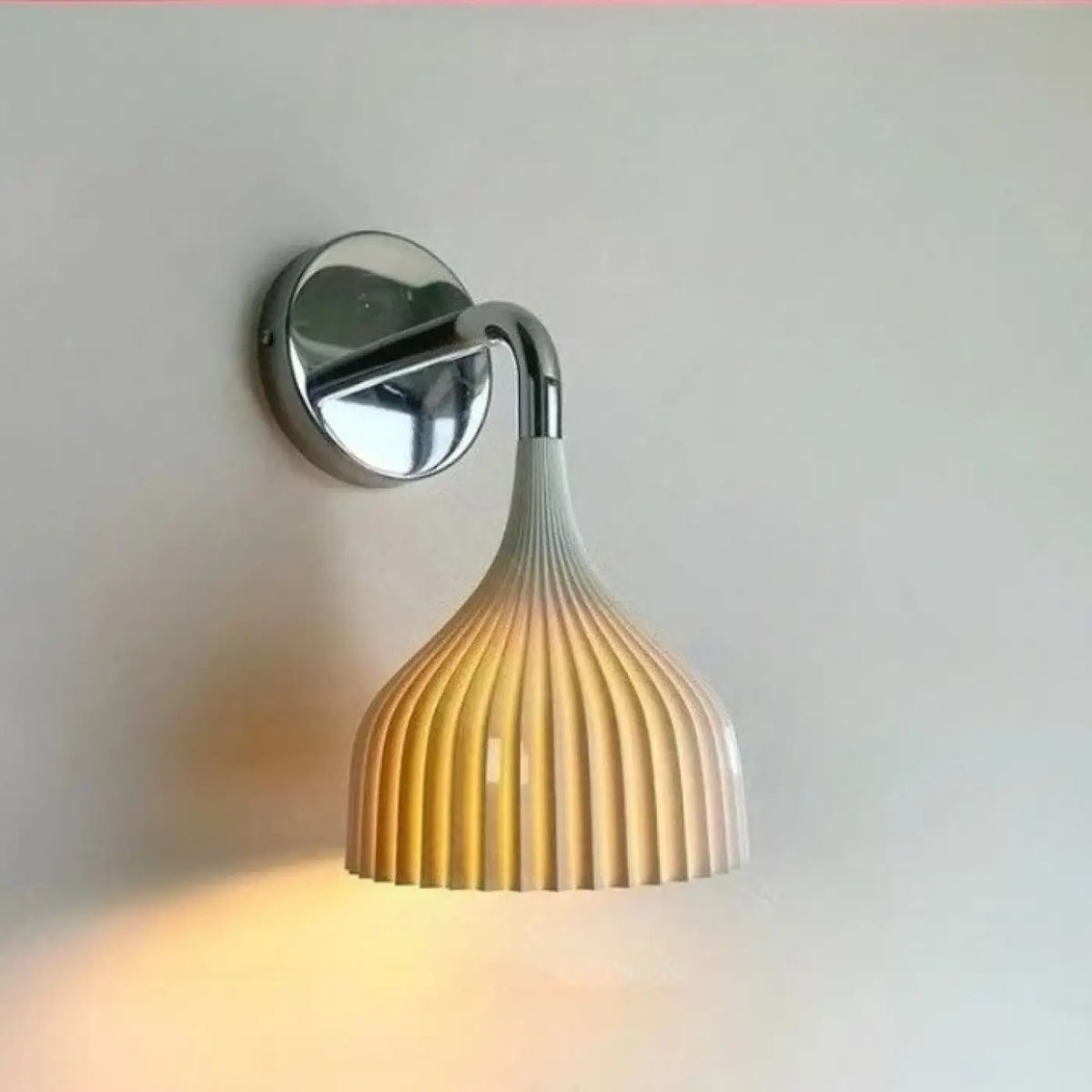 Applique murale en verre strié, style rétro, trois coloris, blanc