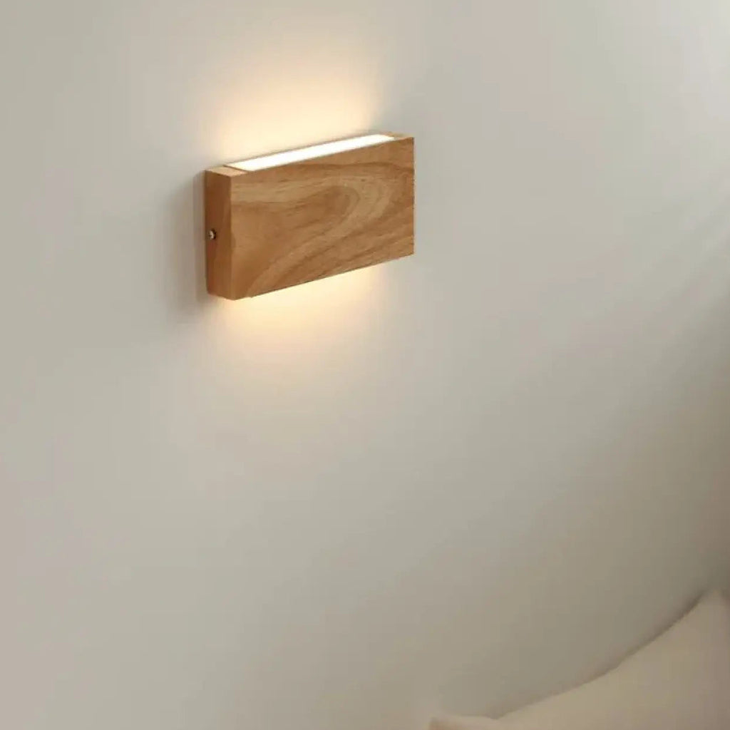 Applique murale rectangulaire en bois