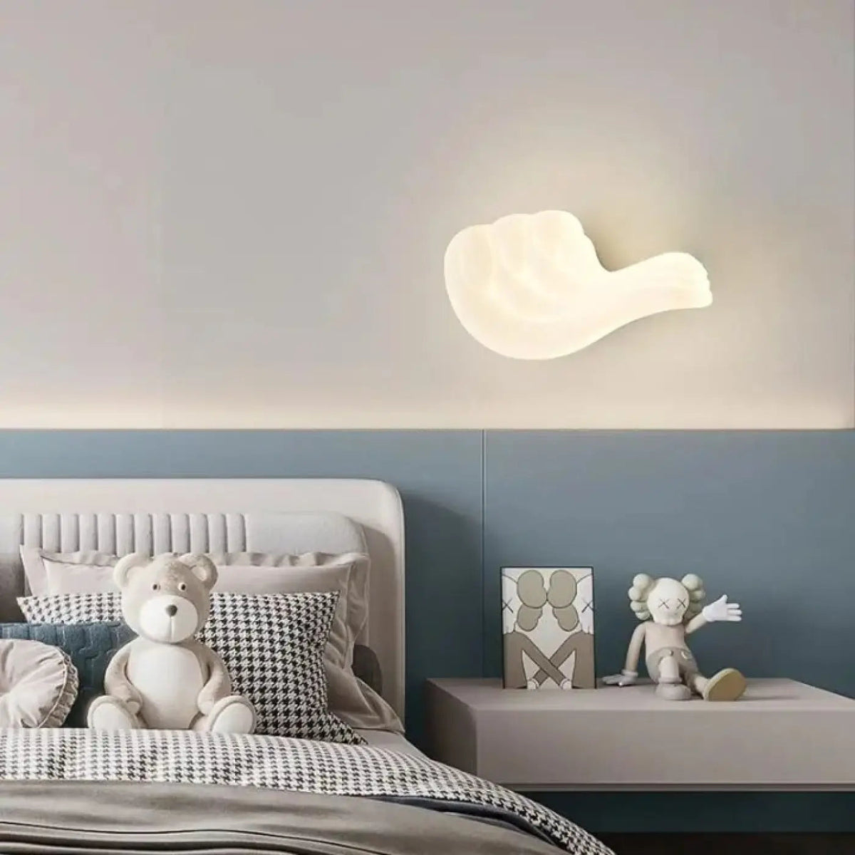 Applique murale en forme de main avec figurine, quatre modèles