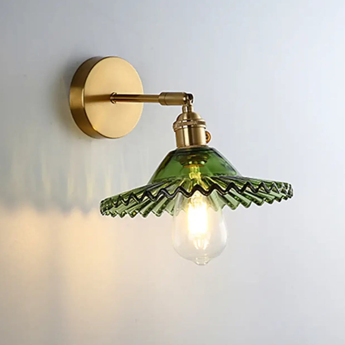 Applique murale en pâte de verre colorée, deux tailles, vert