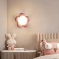 Applique murale fleur pour enfant, globe central, rose ou blanc, rose
