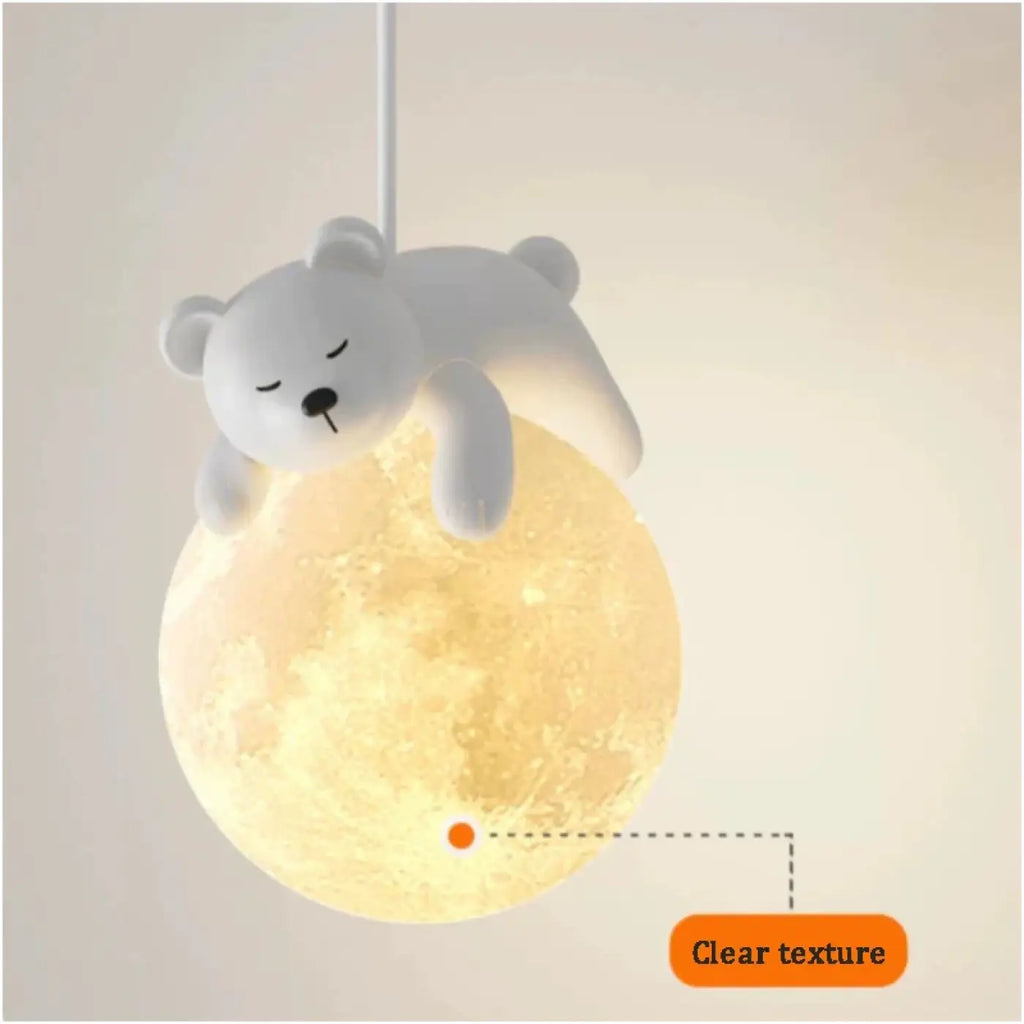Applique murale ours pour chambre d'enfant, boule lumineuse