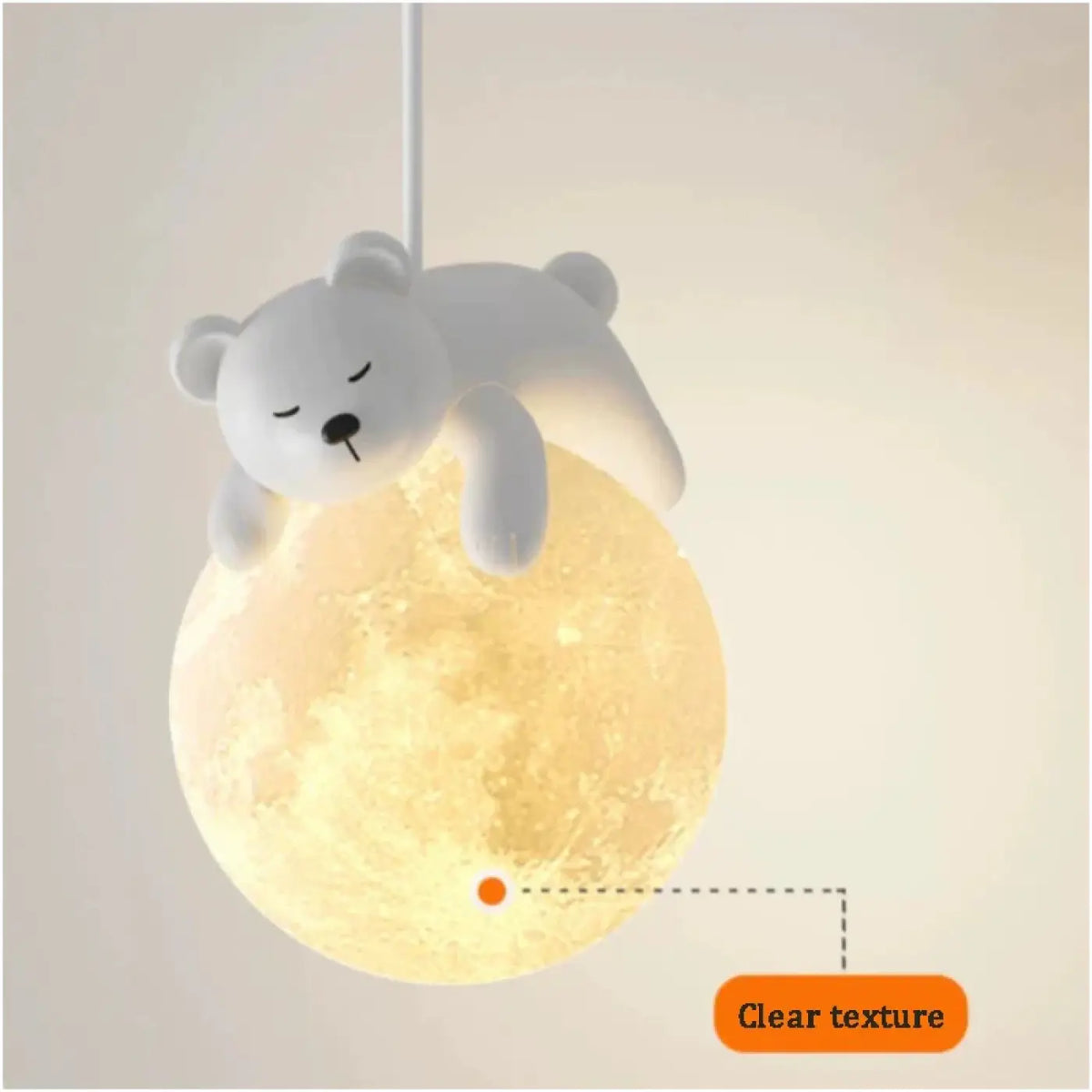 Applique murale ours pour chambre d'enfant, boule lumineuse