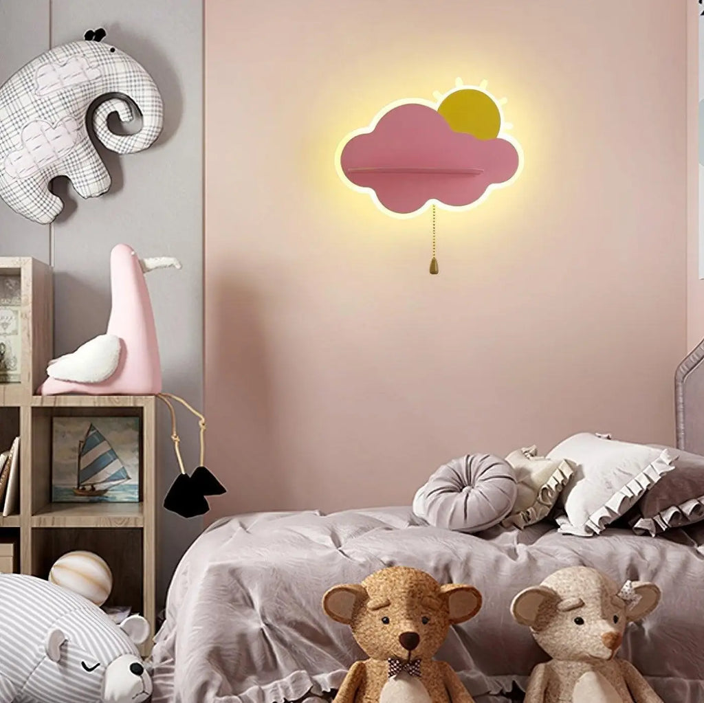 Applique murale nuage pour chambre d'enfant, trois coloris