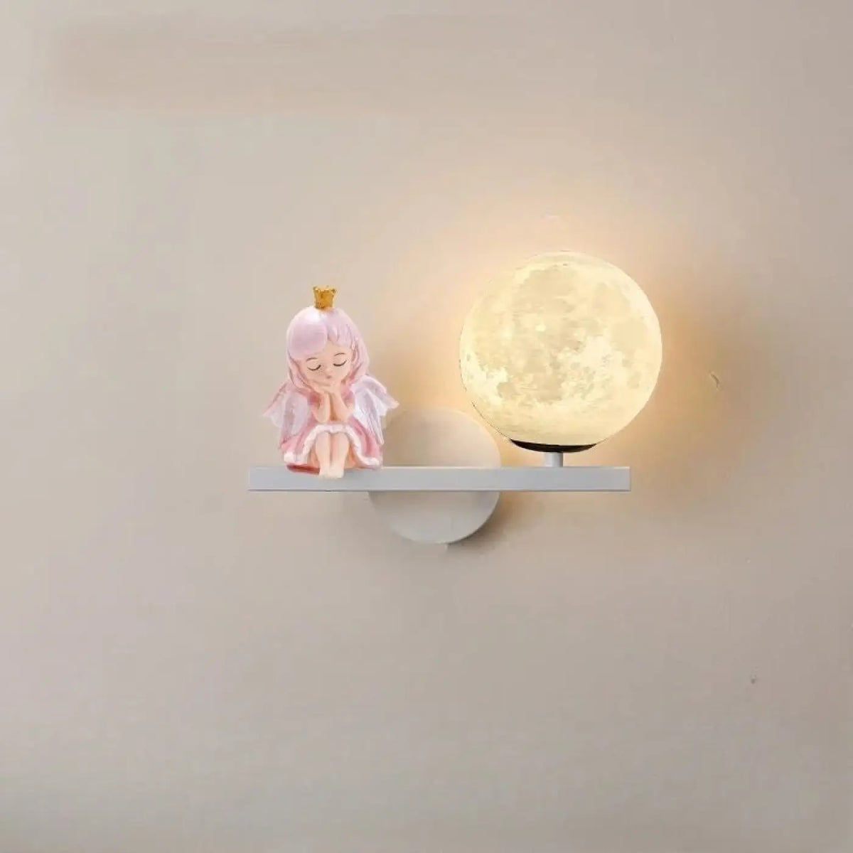 Applique murale enfant, figurine et globe lumineux, dix modèles