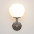 Applique murale globe en verre opalin, simple ou double, argenté