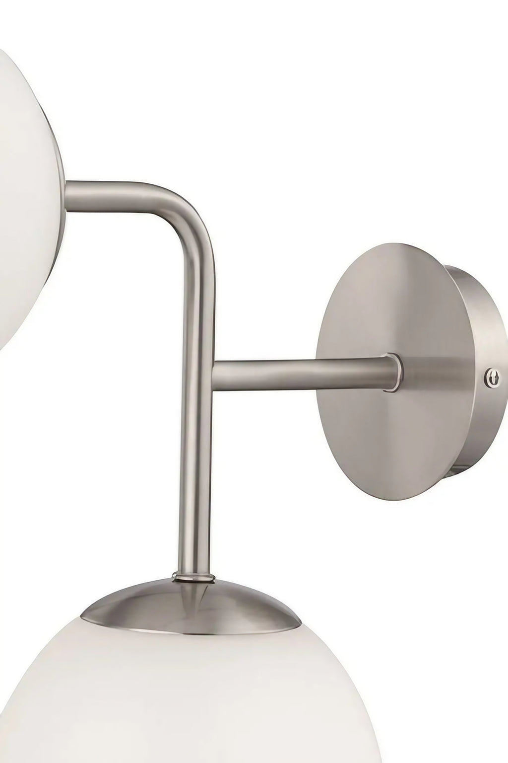 Applique murale globe en verre opalin, simple ou double