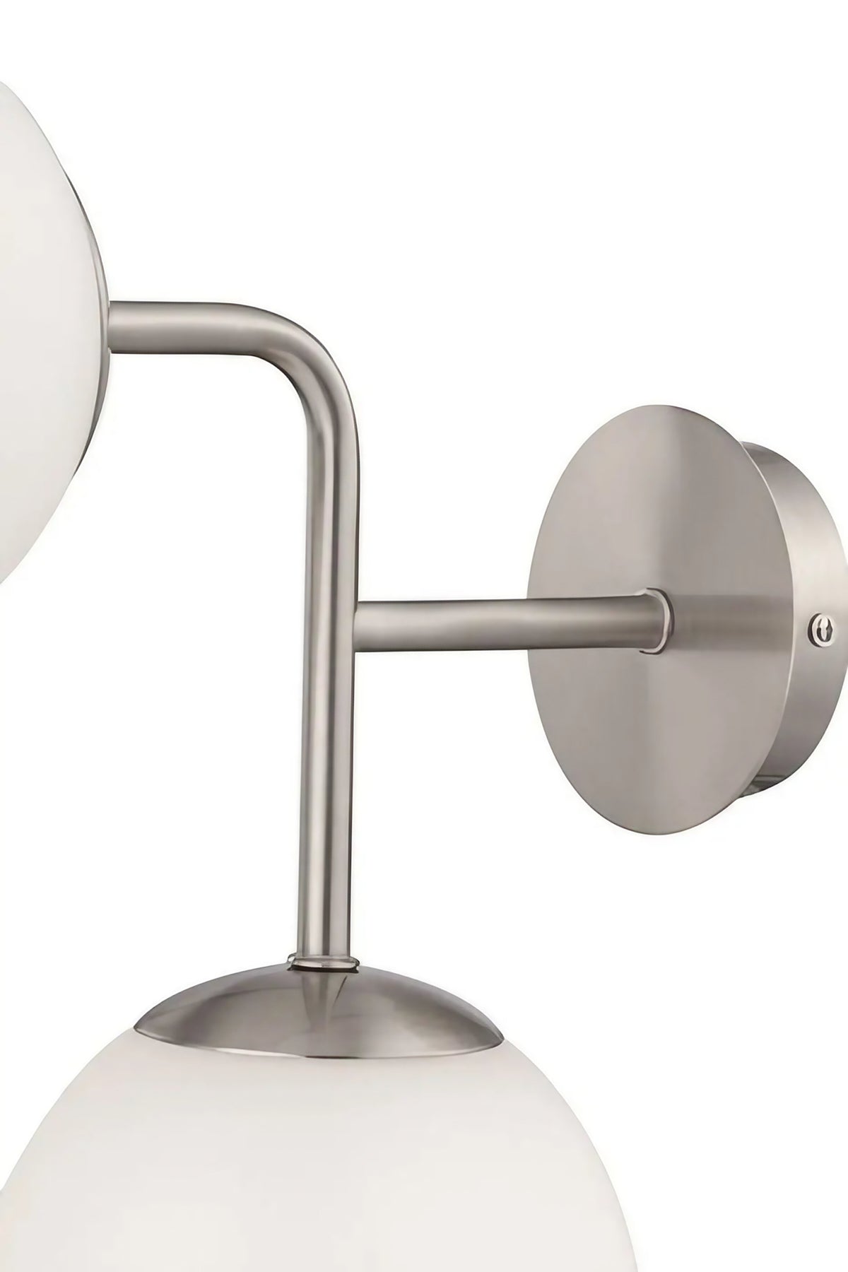 Applique murale globe en verre opalin, simple ou double