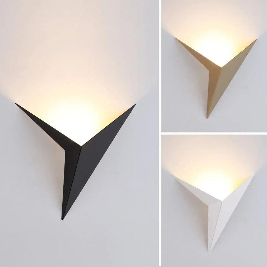 Applique murale étoile, noir, doré ou blanc, lumière chaude ou froide