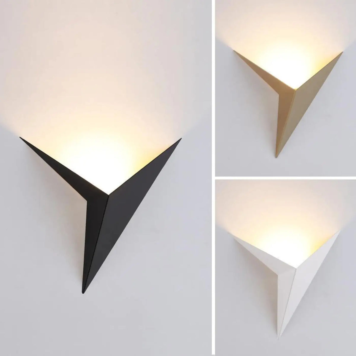 Applique murale étoile, noir, doré ou blanc, lumière chaude ou froide