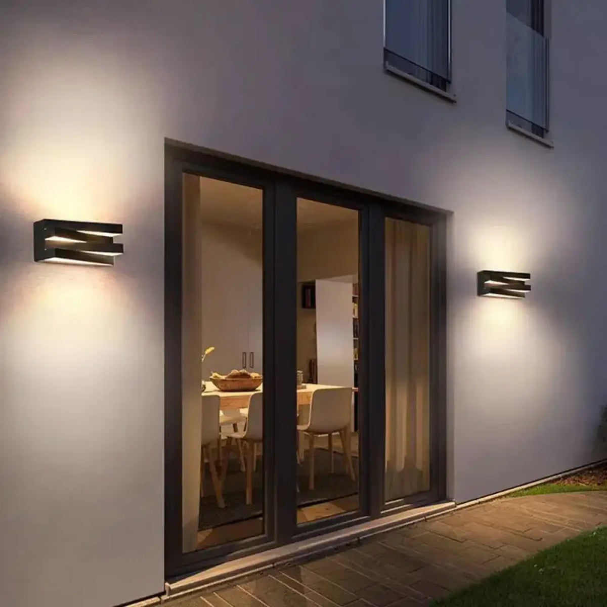 Applique extérieure LED superposée, noire ou blanche