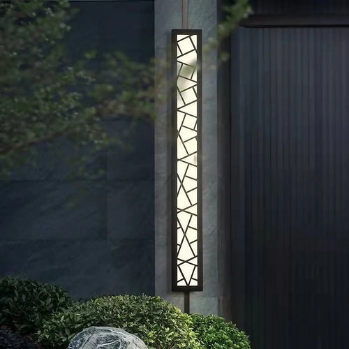 Applique extérieure géométrique, quatre tailles et lumière réglable