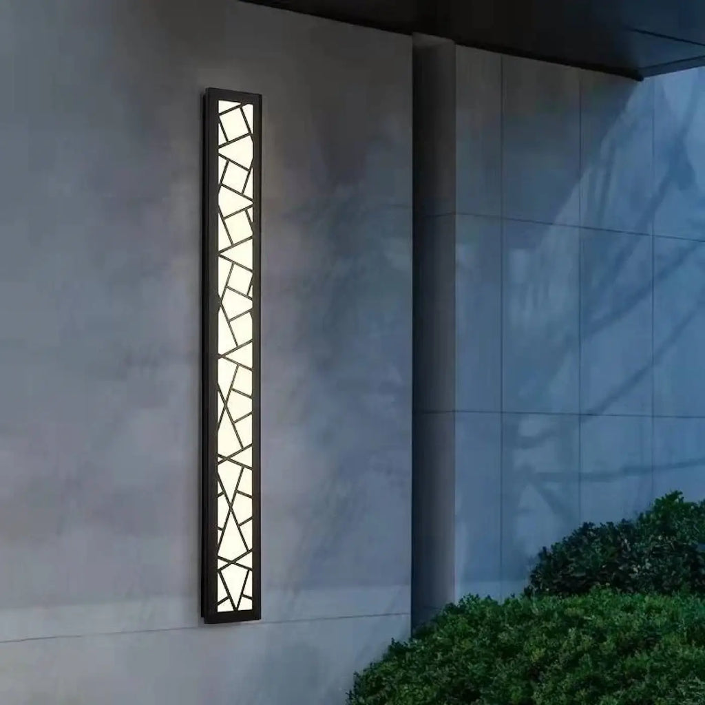Applique extérieure géométrique, quatre tailles et lumière réglable